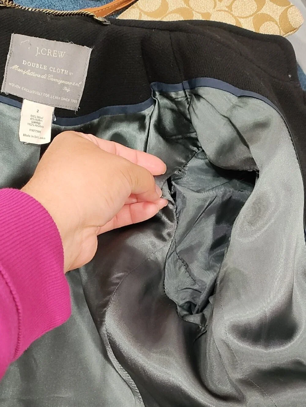 J. Crew tailored pea